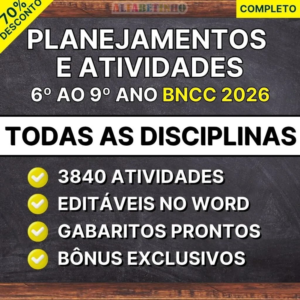 Combo Completo Planejamentos Ensino Fundamental 2 BNCC Atualizada